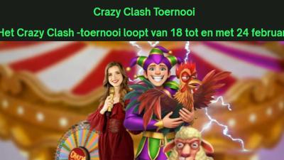 Win een deel van 1000 euro met Crazy Clash Toernooi bij ComeOn