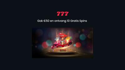Zet €50 in bij Casino 777 en ontvang hierna 10 gratis spins