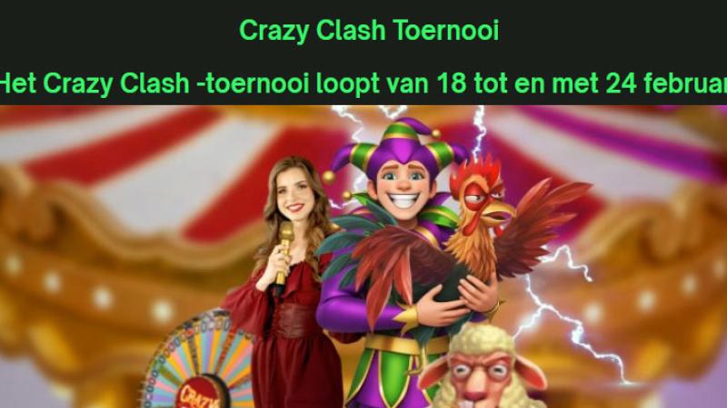 Win een deel van 1000 euro met Crazy Clash Toernooi bij ComeOn Win een deel van 1000 euro met Crazy Clash Toernooi bij ComeOn